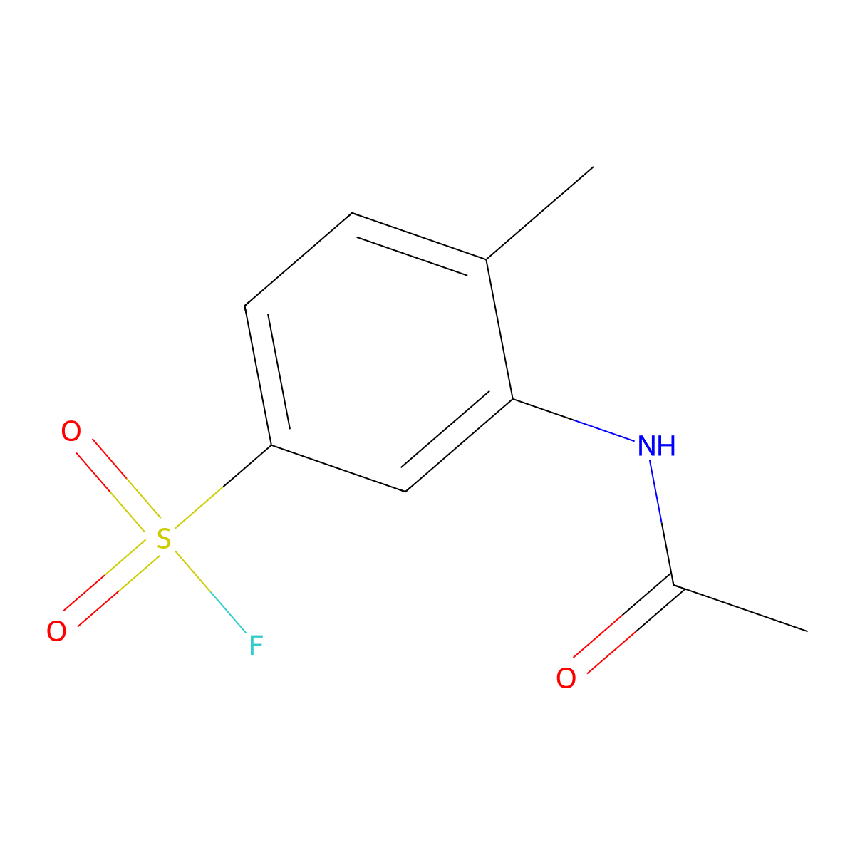 3-Acetamido-4-methylbenzene-1-sulfonyl fluoride molecular structure, CAS 328-25-6