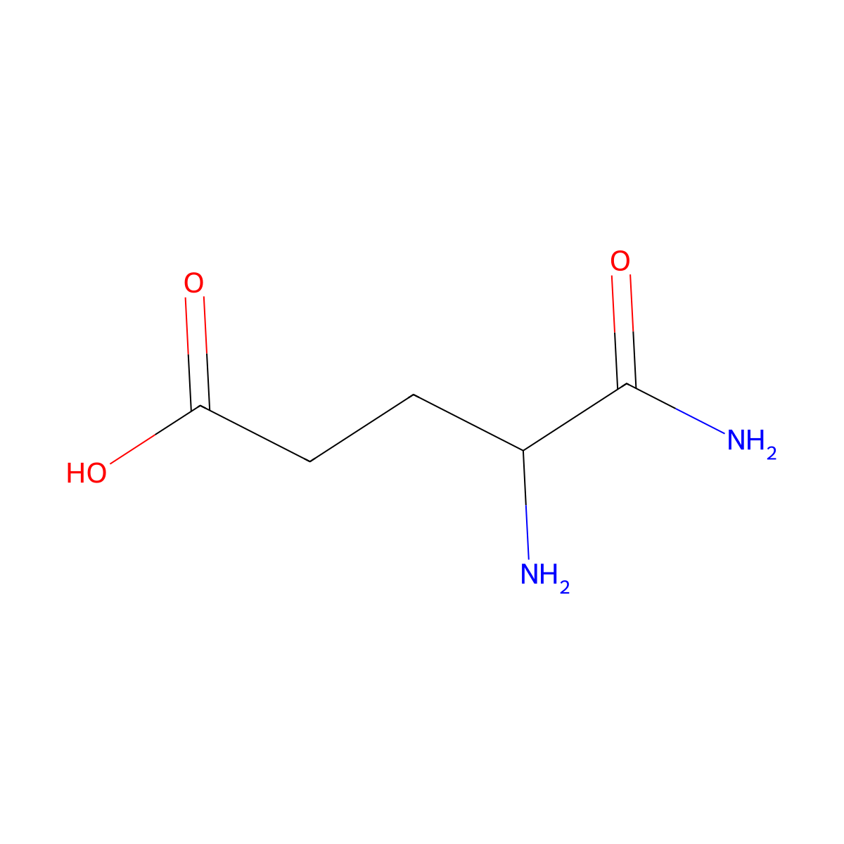 4,5-Diamino-5-oxopentanoic acid molecular structure, CAS 328-48-3