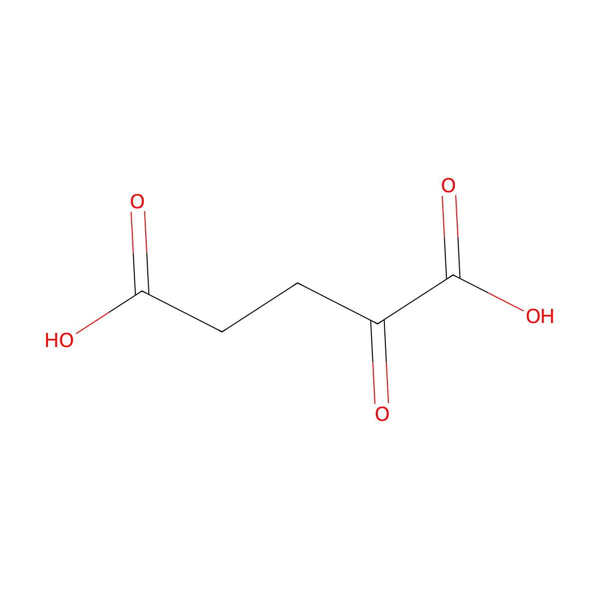 2-Oxoglutaric Acid molecular structure, CAS 328-50-7