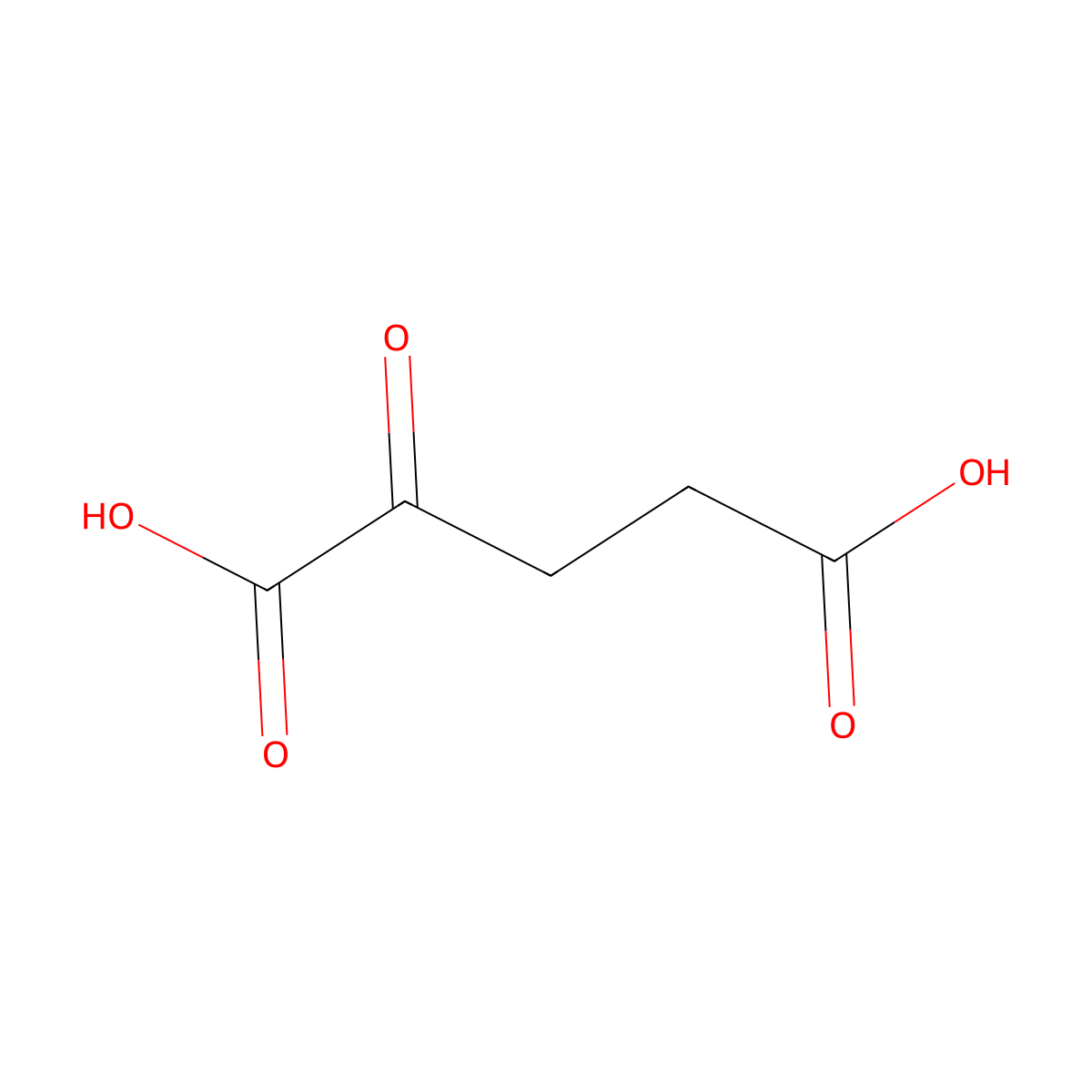 2-Oxoglutaric Acid molecular structure, CAS 328-50-7