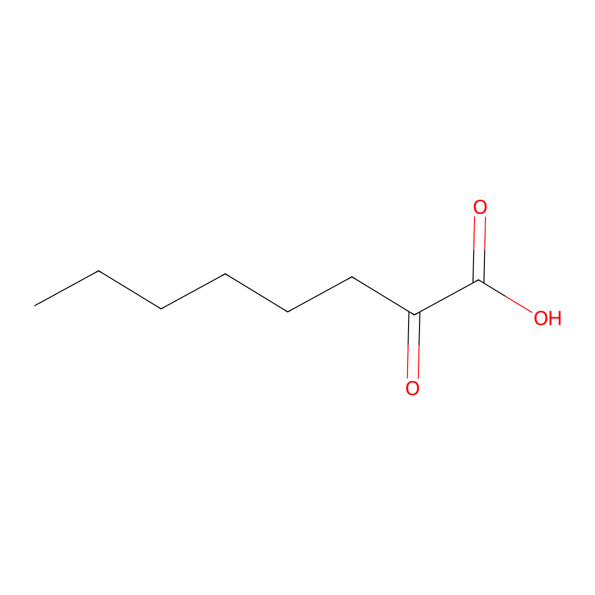 2-Oxooctanoic acid molecular structure, CAS 328-51-8