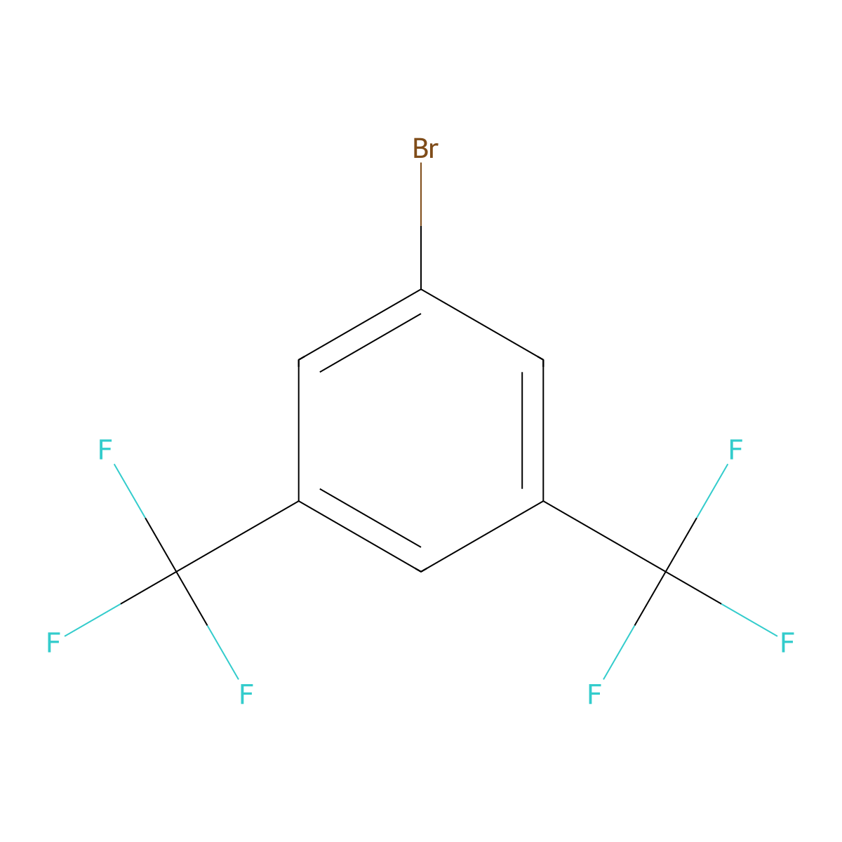 1-Bromo-3,5-bis(trifluoromethyl)benzene molecular structure, CAS 328-70-1