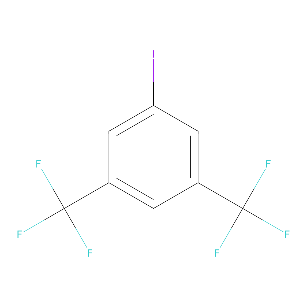 1-Iodo-3,5-bis(trifluoromethyl)benzene molecular structure, CAS 328-73-4
