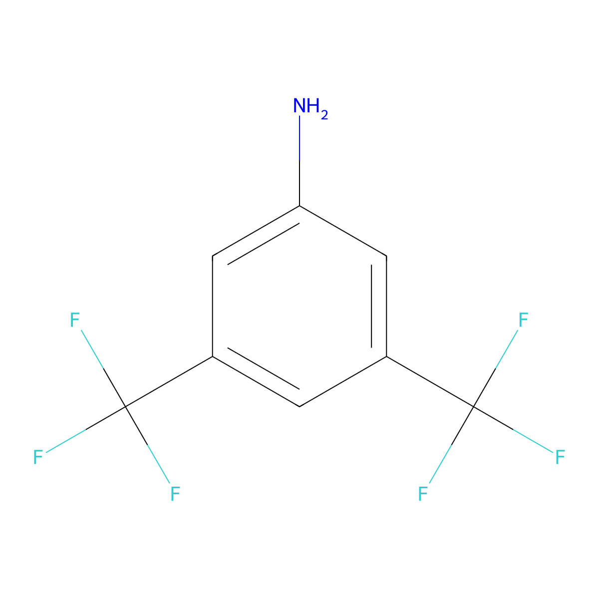 Benzenamine, 3,5-bis(trifluoromethyl)- molecular structure, CAS 328-74-5