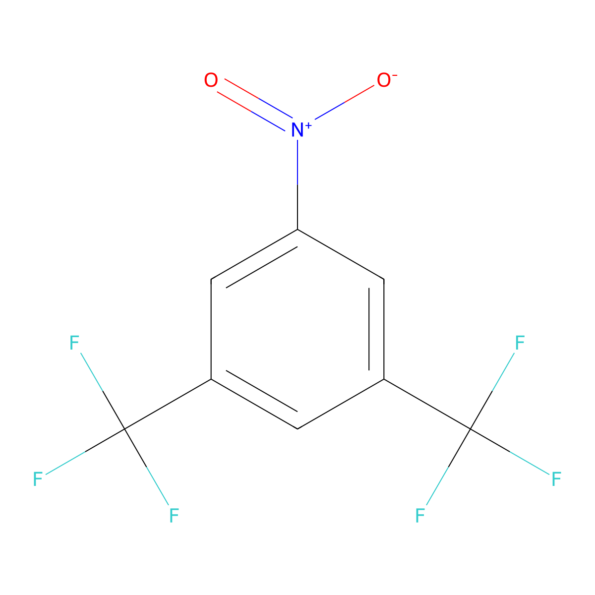 alpha,alpha,alpha,alpha',alpha',alpha'-Hexafluoro-5-nitroxylene molecular structure, CAS 328-75-6