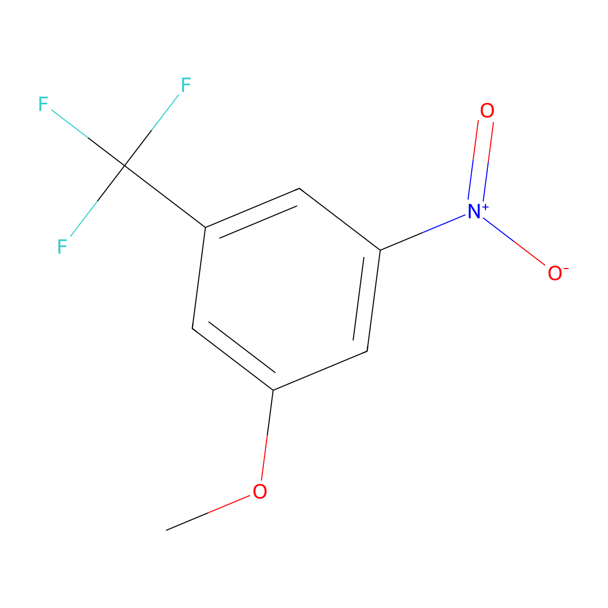 3-Methoxy-5-nitrobenzotrifluoride molecular structure, CAS 328-79-0