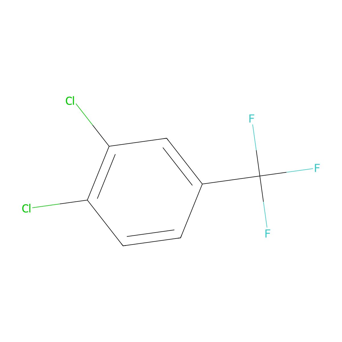 3,4-Dichlorobenzotrifluoride molecular structure, CAS 328-84-7