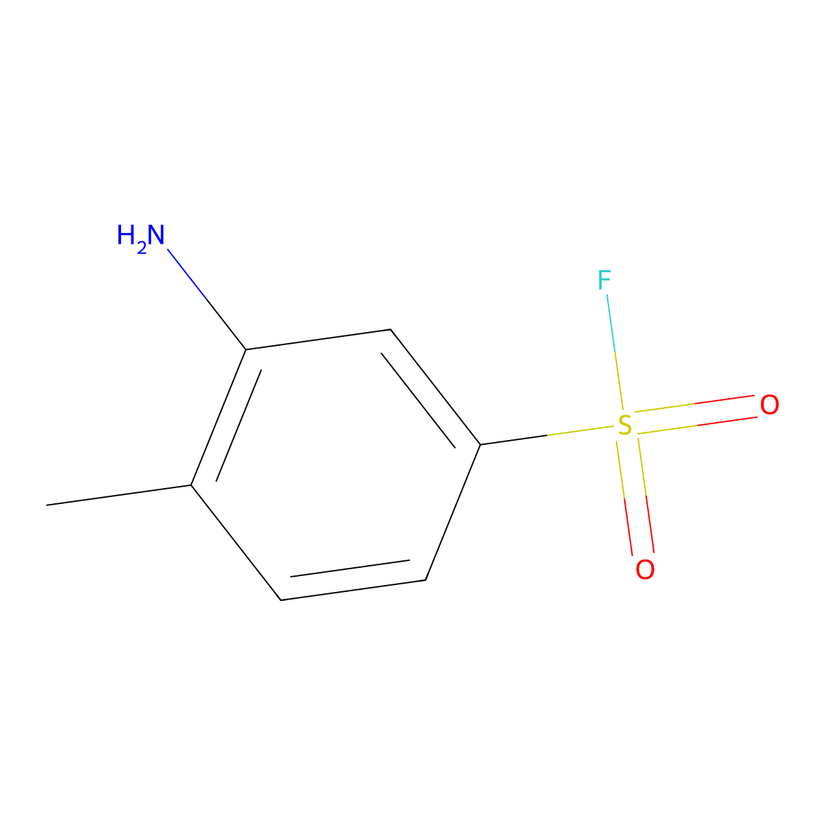 3-Amino-4-methylbenzene-1-sulfonyl fluoride molecular structure, CAS 328-86-9