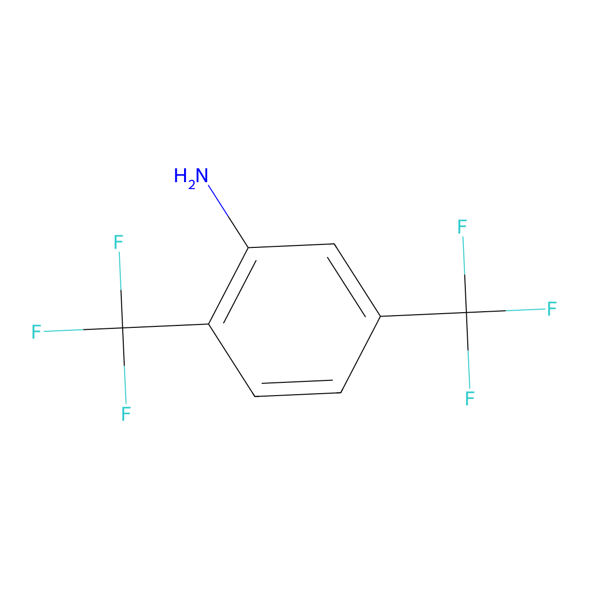 2,5-Bis(trifluoromethyl)aniline molecular structure, CAS 328-93-8