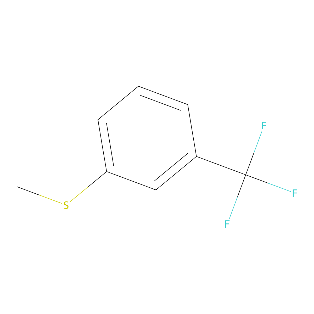 3-Trifluoromethylthioanisole molecular structure, CAS 328-98-3
