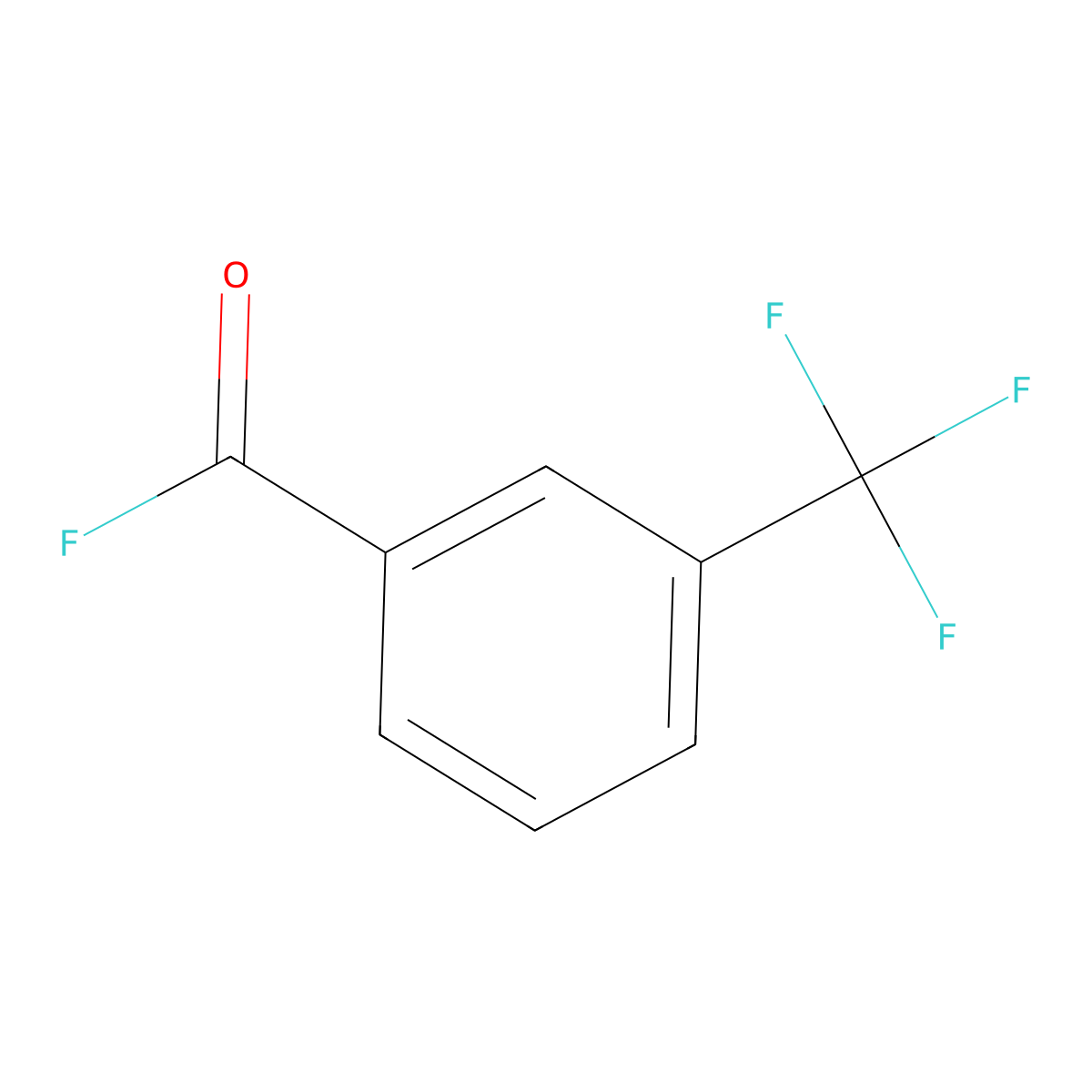 3-(Trifluoromethyl)benzoyl fluoride molecular structure, CAS 328-99-4