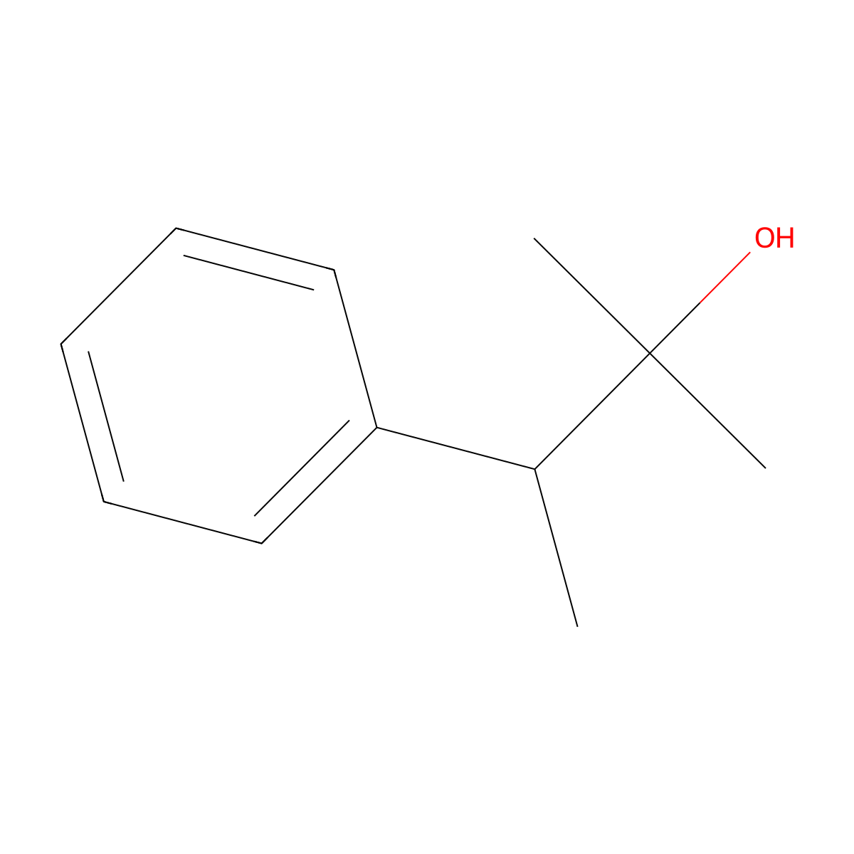 2,3-Dimethyl-2-hydroxy-3-phenylpropane molecular structure, CAS 3280-08-8