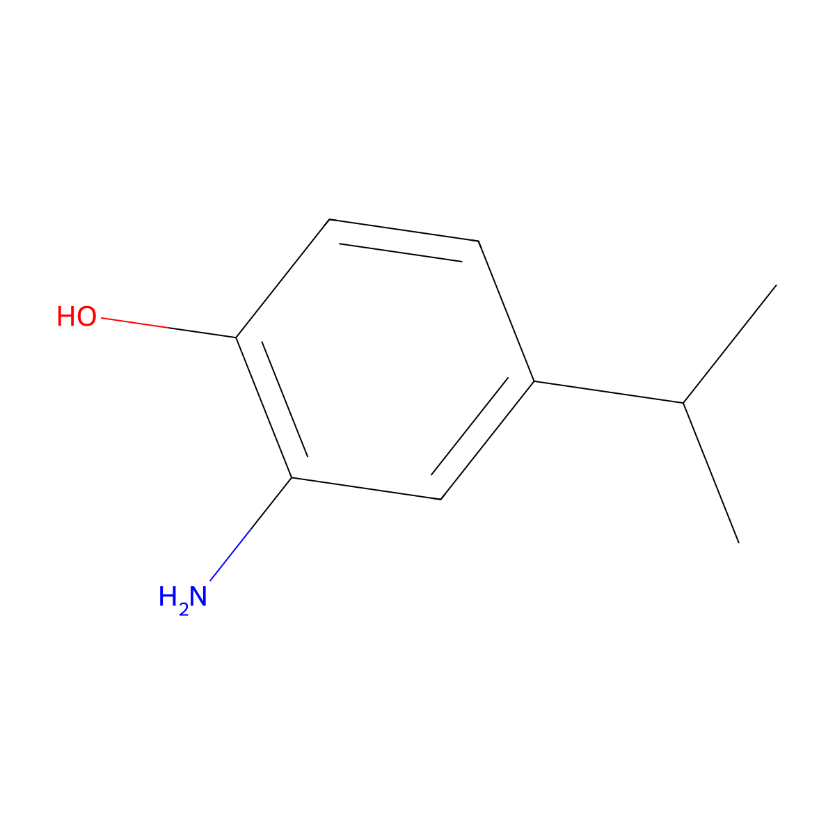 2-Amino-4-isopropylphenol molecular structure, CAS 3280-68-0