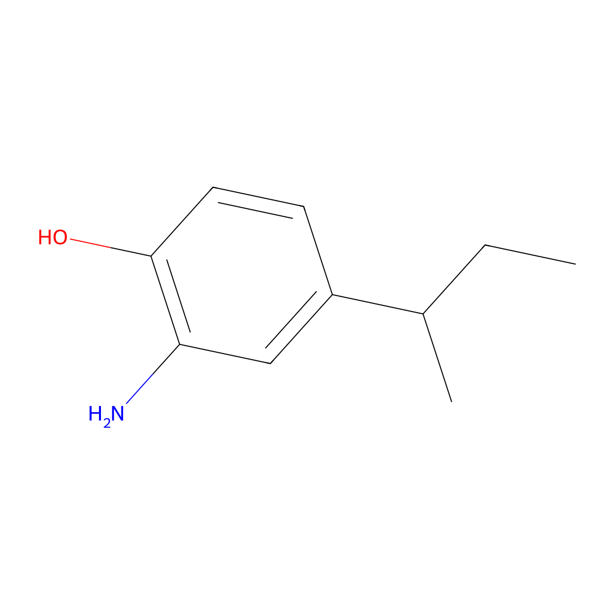 2-Amino-4-sec-butylphenol molecular structure, CAS 3280-71-5