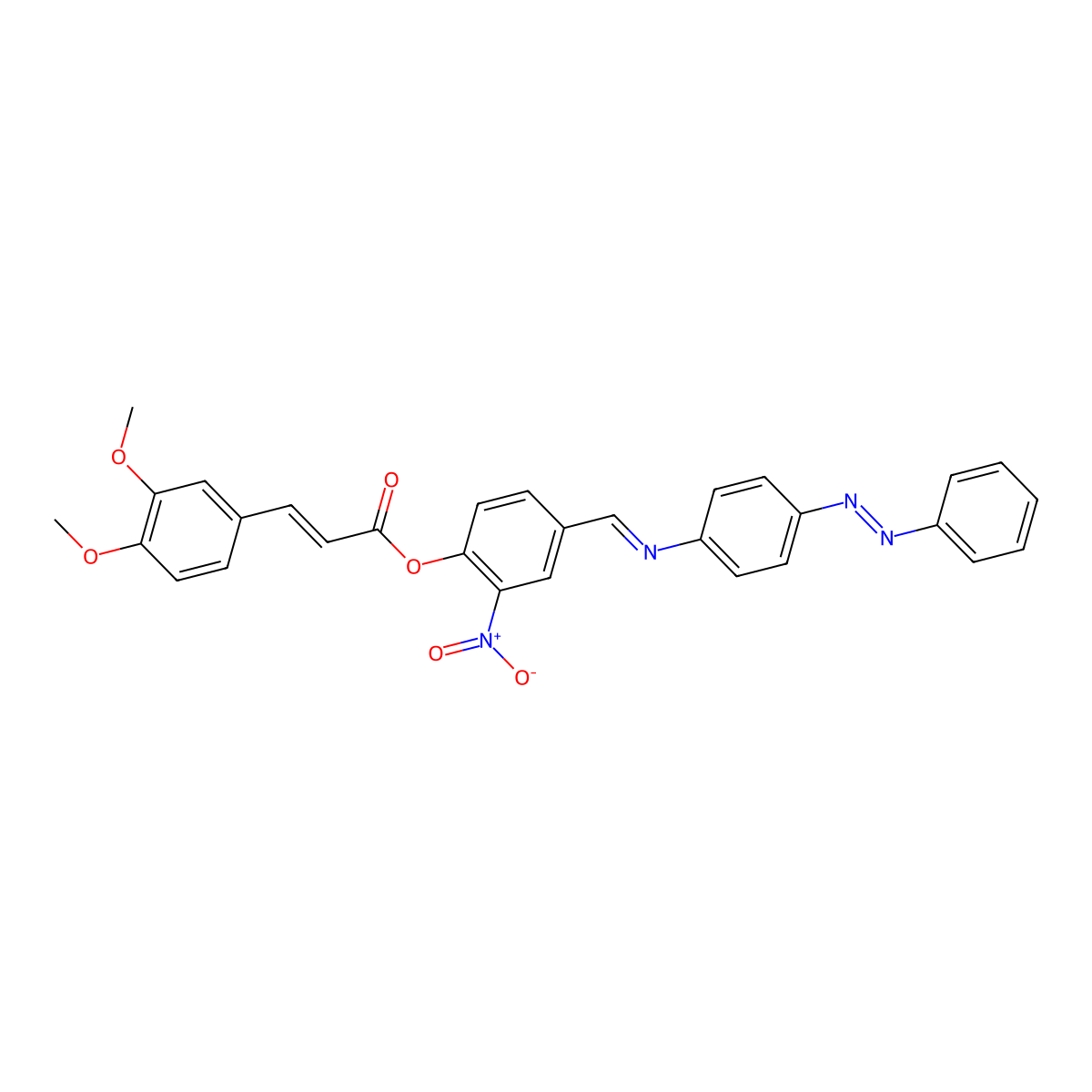2-Propenoic acid, 3-(3,4-dimethoxyphenyl)-, 2-nitro-4-[[[4-(phenylazo)phenyl]imino]methyl]phenyl ester (9CI) molecular structure, CAS 328001-96-3