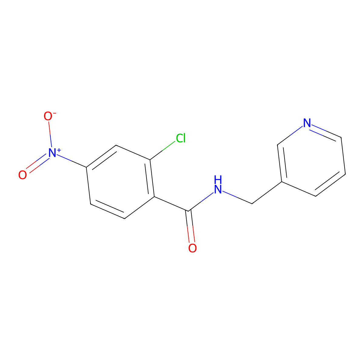 2-chloro-4-nitro-N-(pyridin-3-ylmethyl)benzamide molecular structure, CAS 328002-02-4