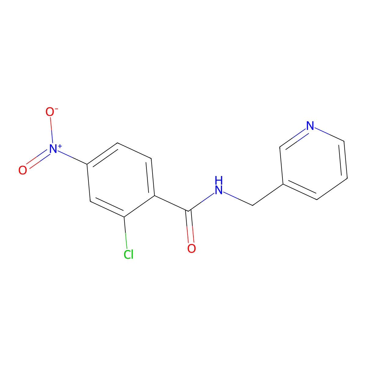 2-chloro-4-nitro-N-(pyridin-3-ylmethyl)benzamide molecular structure, CAS 328002-02-4