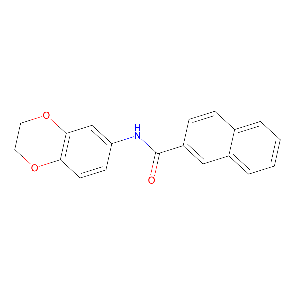 N-(2,3-dihydro-1,4-benzodioxin-6-yl)naphthalene-2-carboxamide molecular structure, CAS 328002-22-8