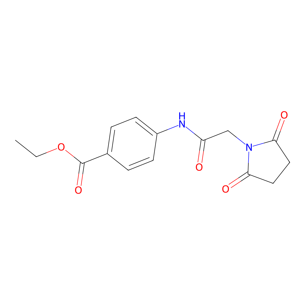 Ethyl 4-[2-(2,5-dioxopyrrolidin-1-YL)acetamido]benzoate molecular structure, CAS 328003-82-3