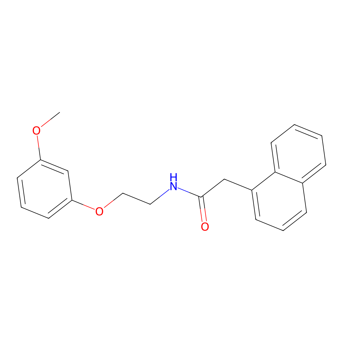 N-[2-(3-methoxyphenoxy)ethyl]-2-naphthalen-1-ylacetamide molecular structure, CAS 328004-09-7