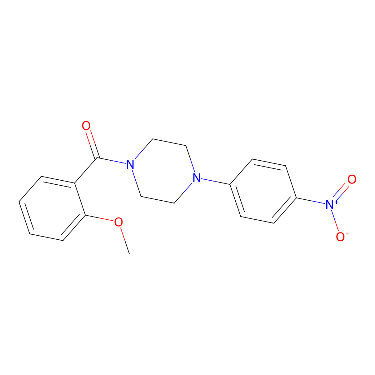 (2-Methoxyphenyl)[4-(4-nitrophenyl)piperazin-1-yl]methanone molecular structure, CAS 328006-09-3