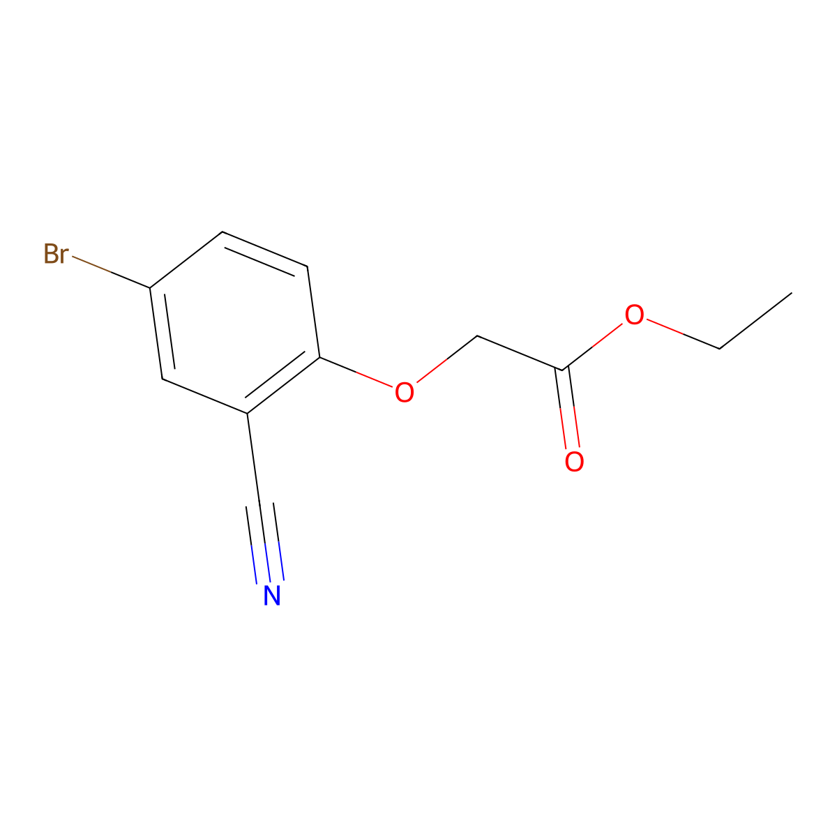 Ethyl (4-bromo-2-cyanophenoxy)acetate molecular structure, CAS 328009-03-6