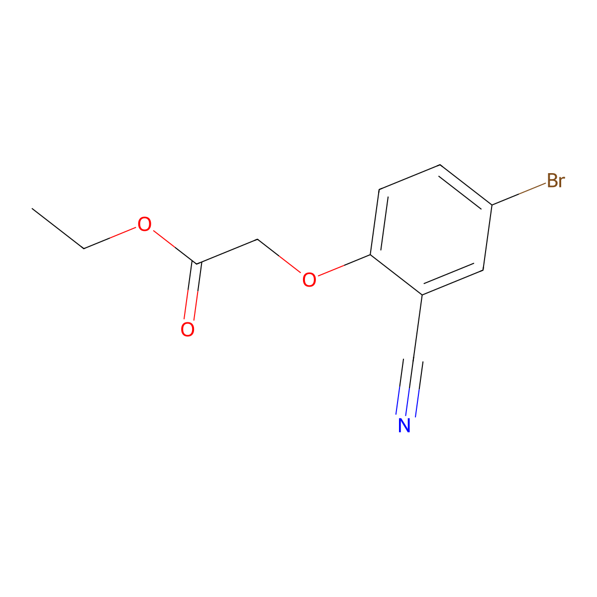 Ethyl (4-bromo-2-cyanophenoxy)acetate molecular structure, CAS 328009-03-6