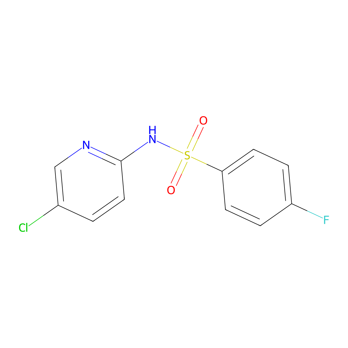 N-(5-chloropyridin-2-yl)-4-fluorobenzenesulfonamide molecular structure, CAS 328009-22-9