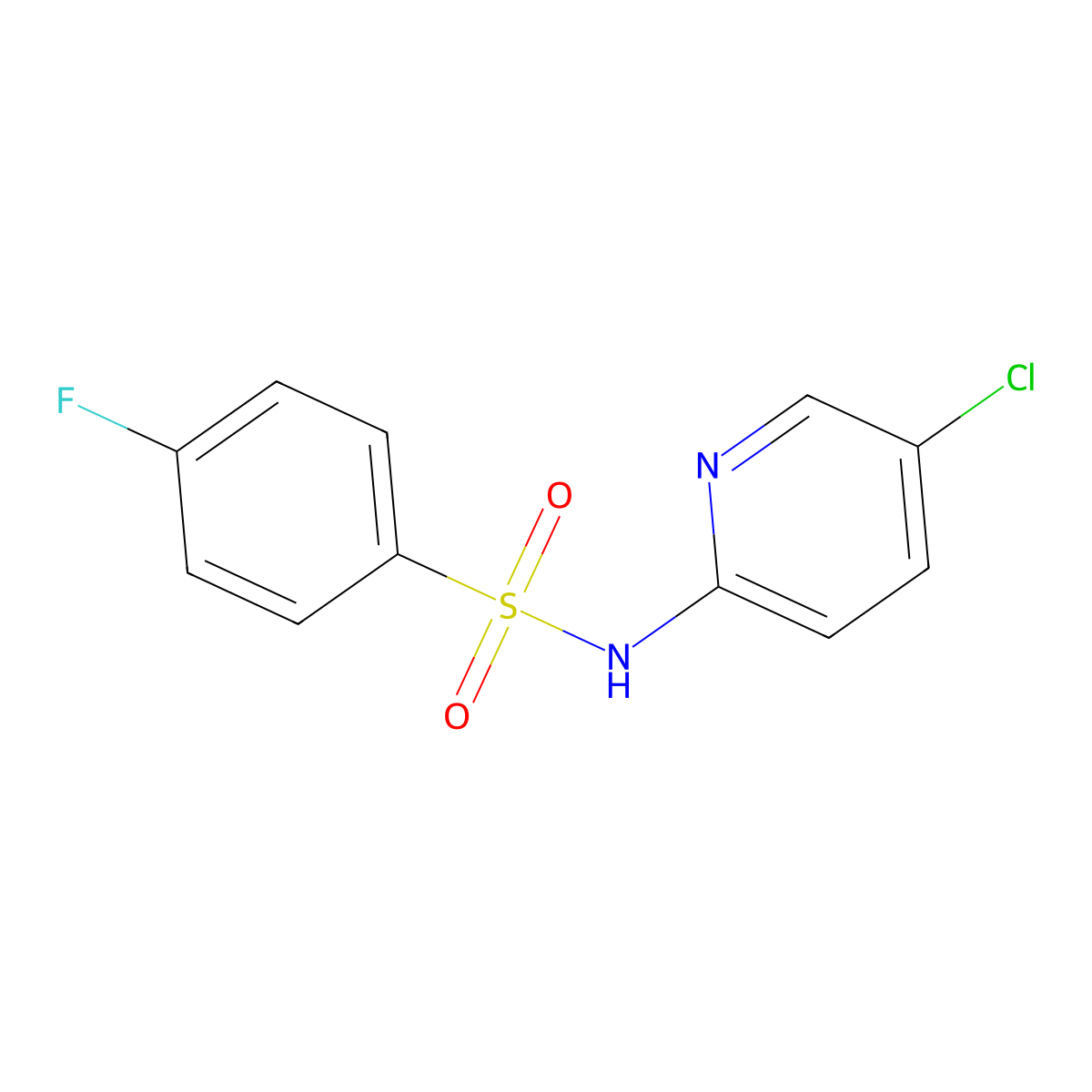 N-(5-chloropyridin-2-yl)-4-fluorobenzenesulfonamide molecular structure, CAS 328009-22-9