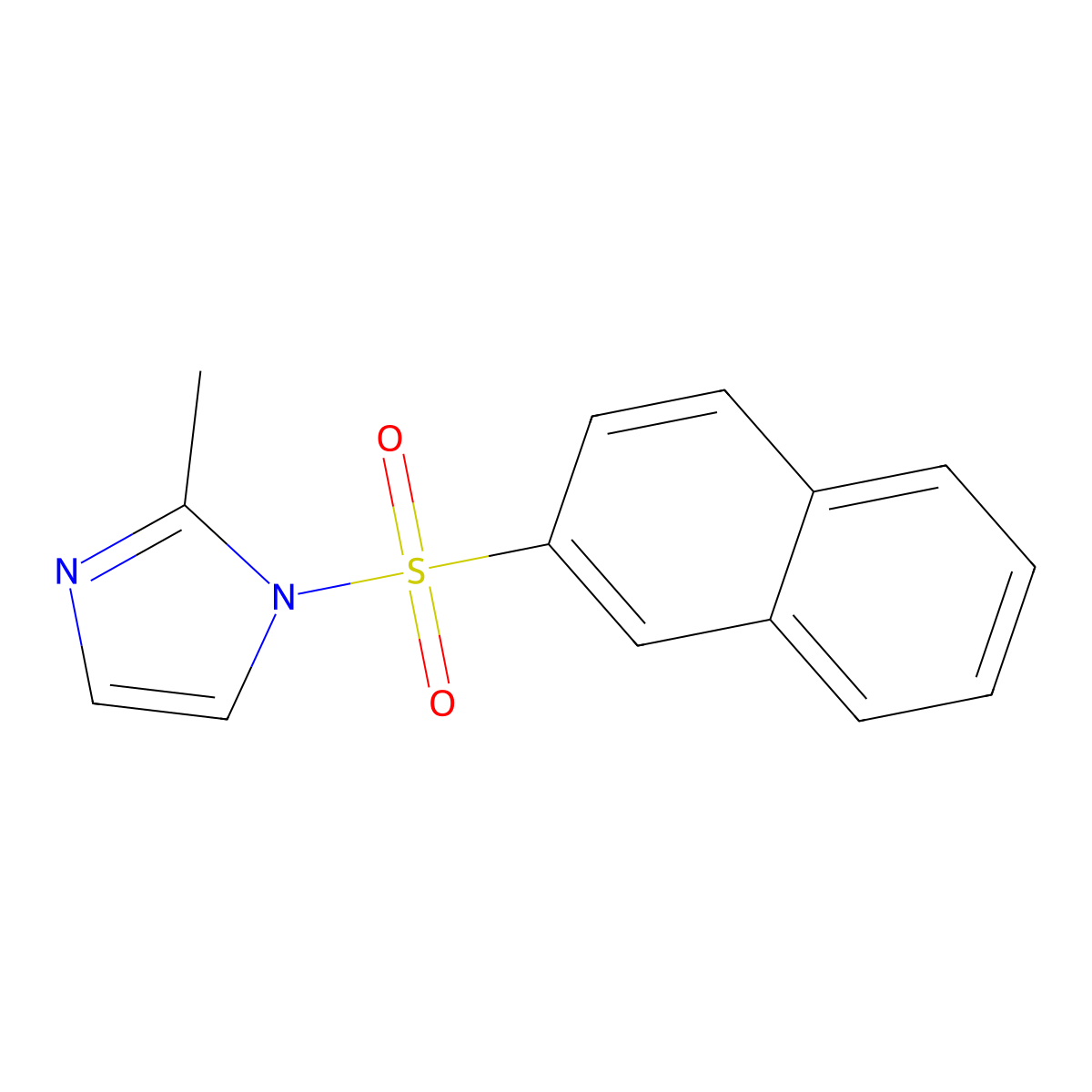 2-Methyl-1-naphthalen-2-ylsulfonylimidazole molecular structure, CAS 328009-34-3