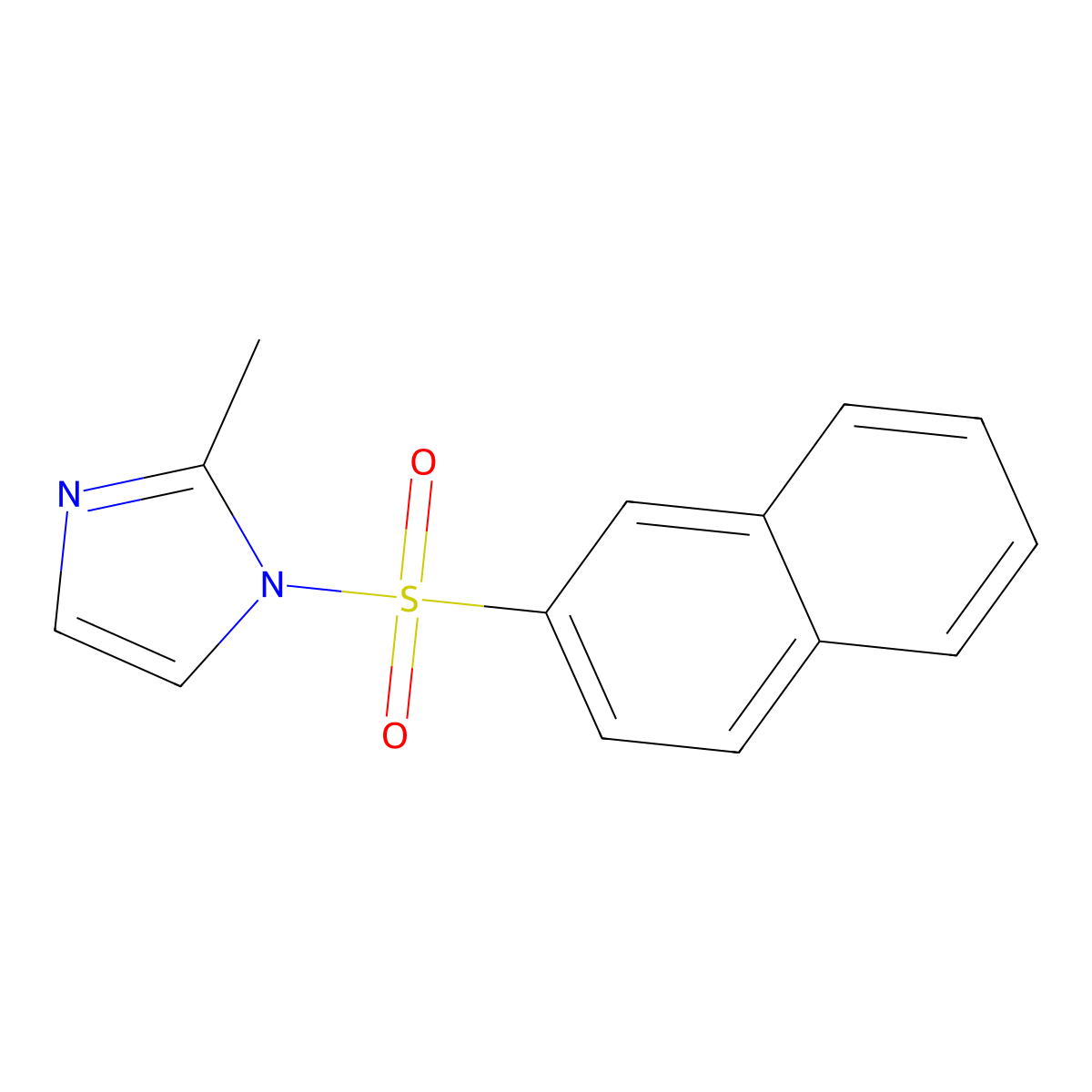 2-Methyl-1-naphthalen-2-ylsulfonylimidazole molecular structure, CAS 328009-34-3