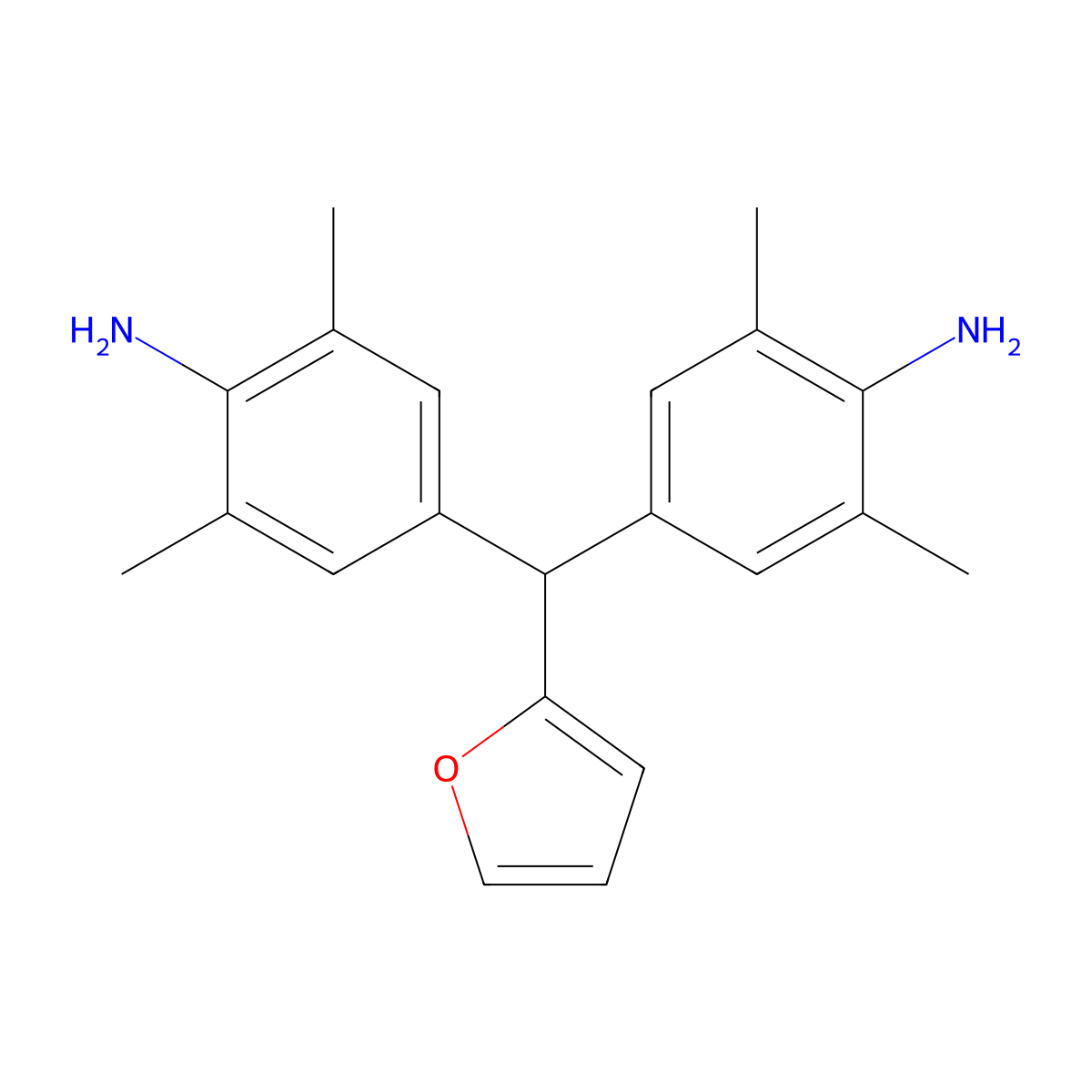 4-[(4-Amino-3,5-dimethylphenyl)(2-furyl)methyl]-2,6-dimethylaniline molecular structure, CAS 328009-86-5