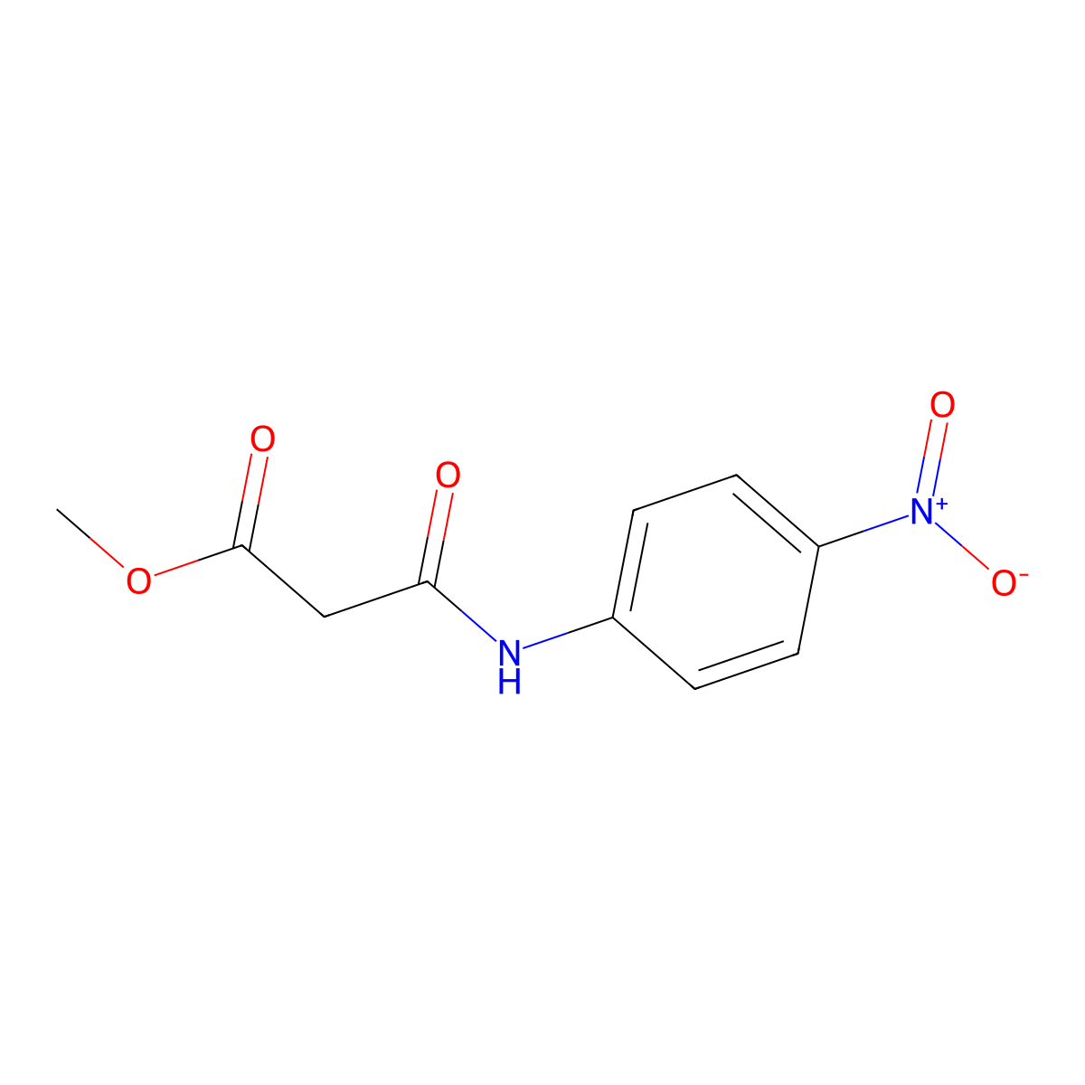Methyl 3-(4-nitroanilino)-3-oxopropanoate molecular structure, CAS 328011-26-3