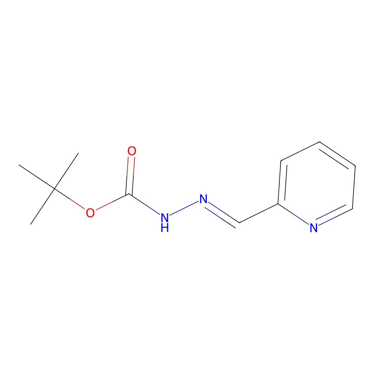 (E)-Tert-butyl 2-(pyridin-2-ylmethylene)hydrazinecarboxylate molecular structure, CAS 328011-57-0