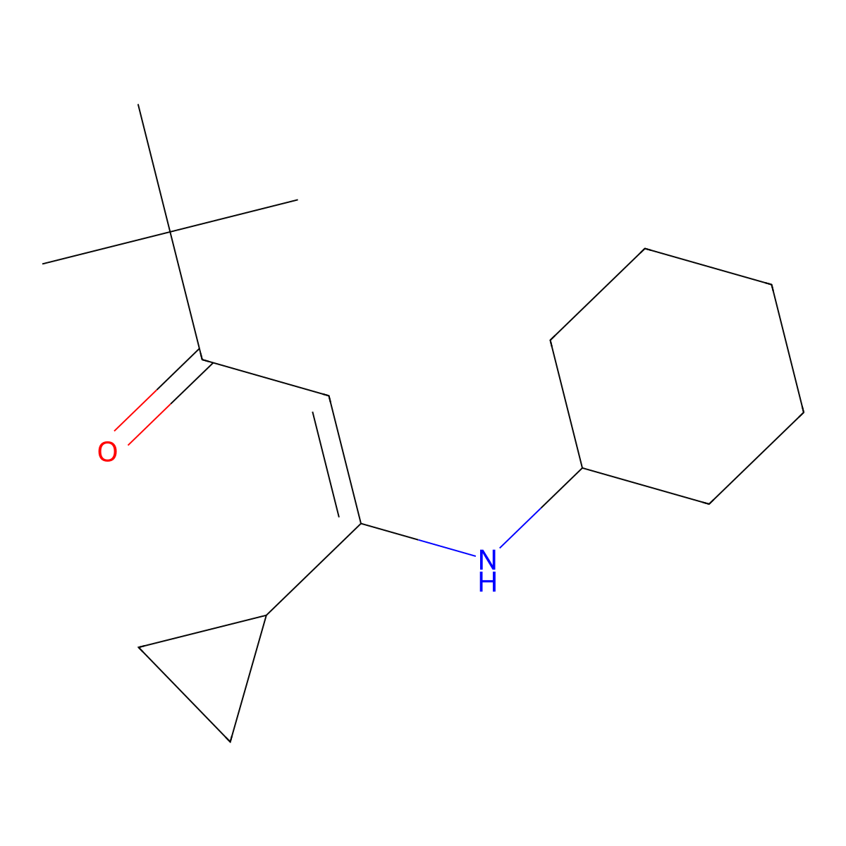 (Z)-1-(cyclohexylamino)-1-cyclopropyl-4,4-dimethylpent-1-en-3-one molecular structure, CAS 328011-85-4