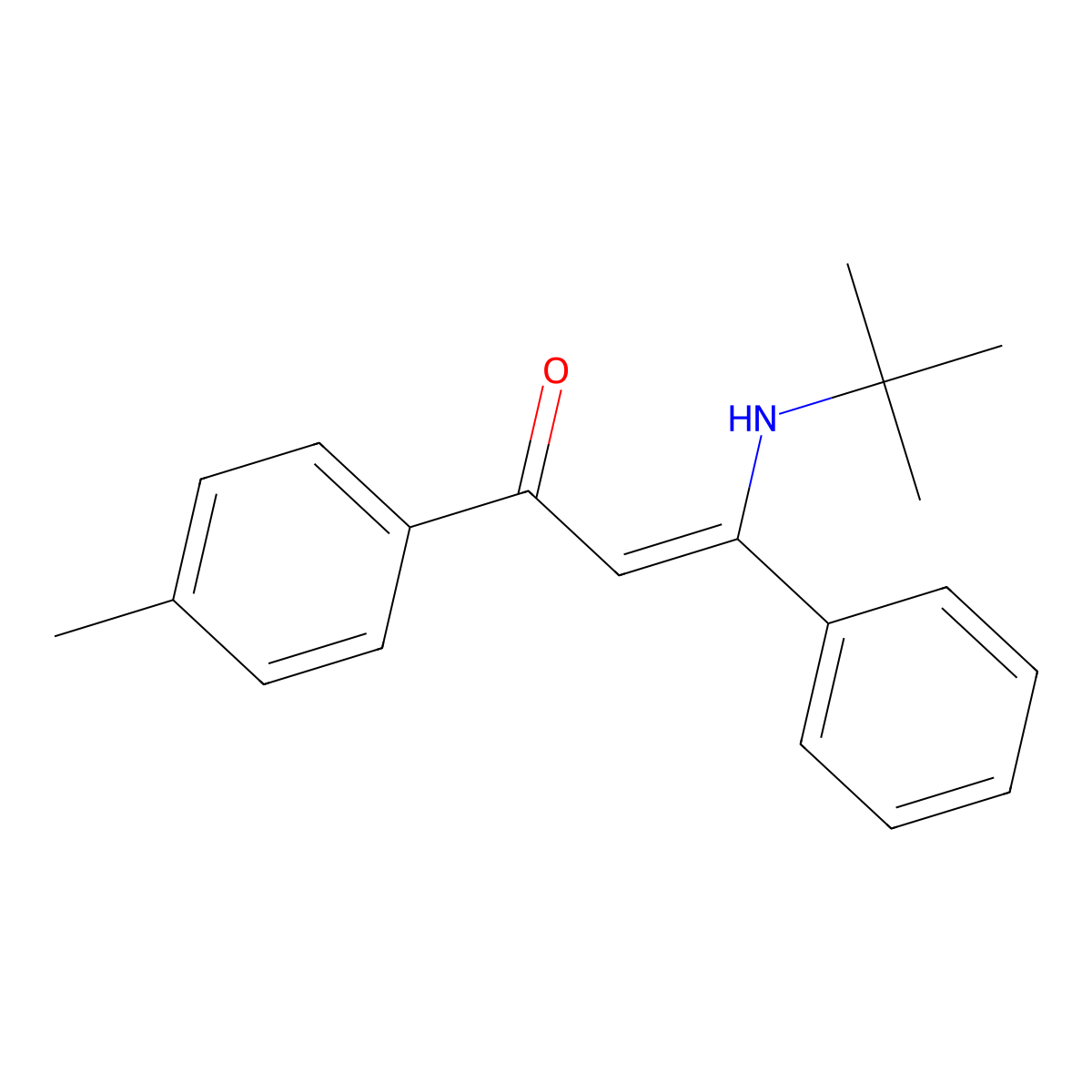 (2Z)-3-(tert-Butylamino)-1-(4-methylphenyl)-3-phenylprop-2-en-1-one molecular structure, CAS 328011-94-5