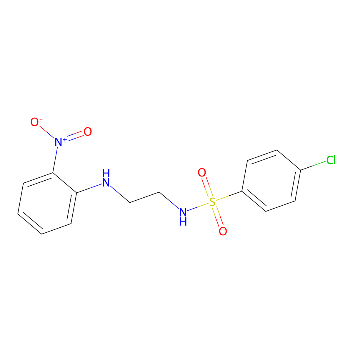 4-chloro-N-[2-(2-nitroanilino)ethyl]benzenesulfonamide molecular structure, CAS 328012-15-3