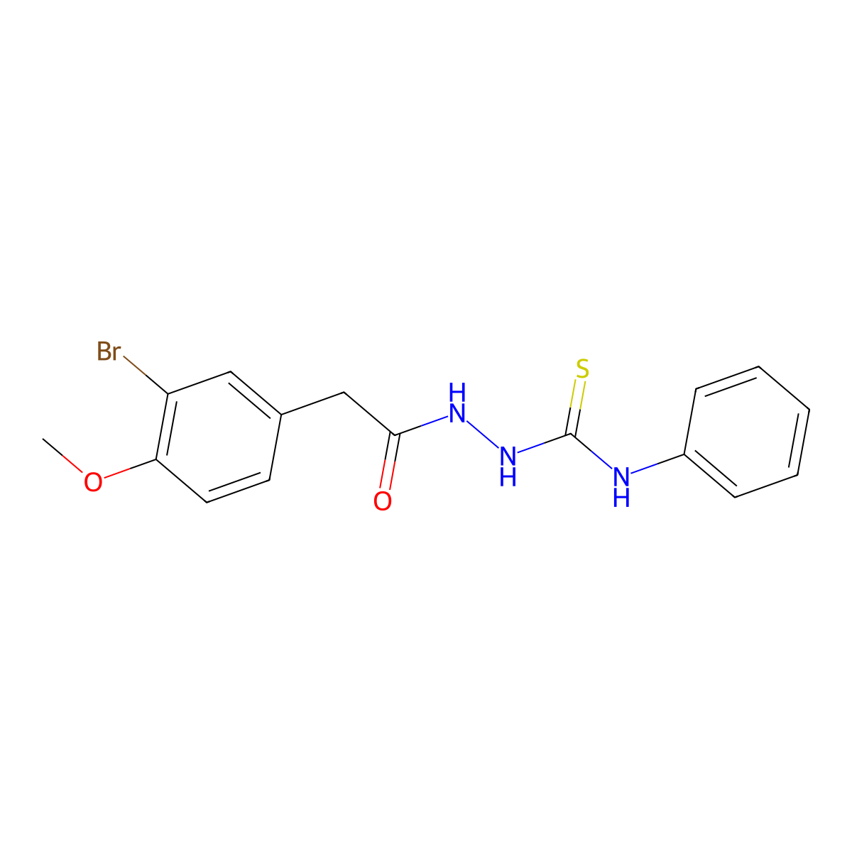 1-[[2-(3-Bromo-4-methoxyphenyl)acetyl]amino]-3-phenylthiourea molecular structure, CAS 328013-78-1