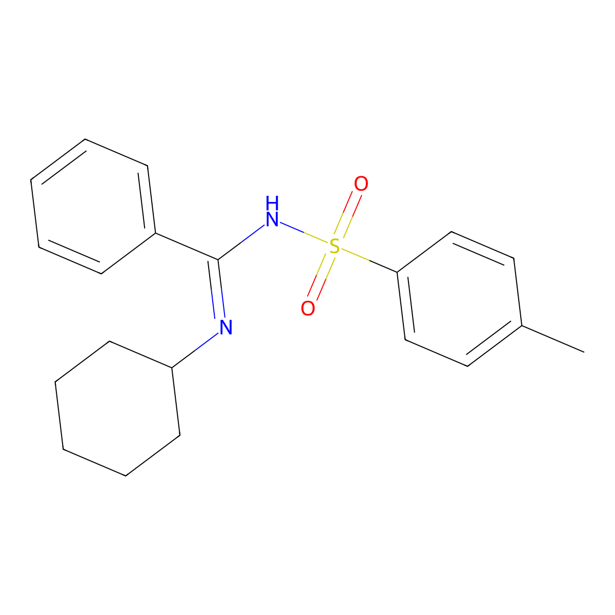 N-cyclohexyl-N'-tosylbenzimidamide molecular structure, CAS 328014-65-9
