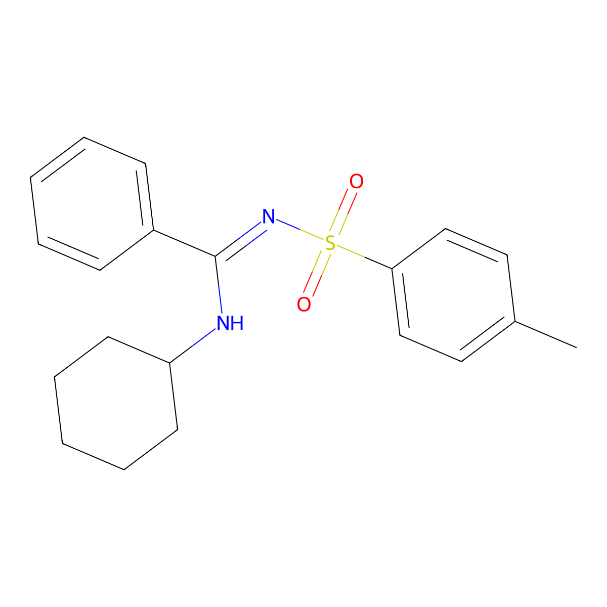 N-cyclohexyl-N'-tosylbenzimidamide molecular structure, CAS 328014-65-9