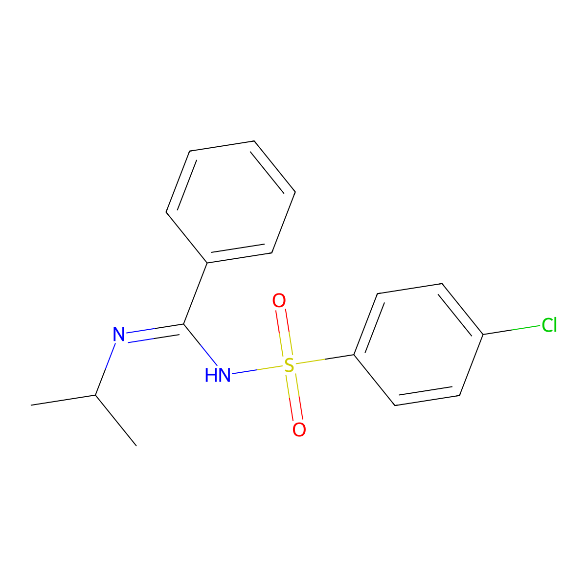 N'-[(4-chlorophenyl)sulfonyl]-N-isopropylbenzenecarboximidamide molecular structure, CAS 328014-67-1