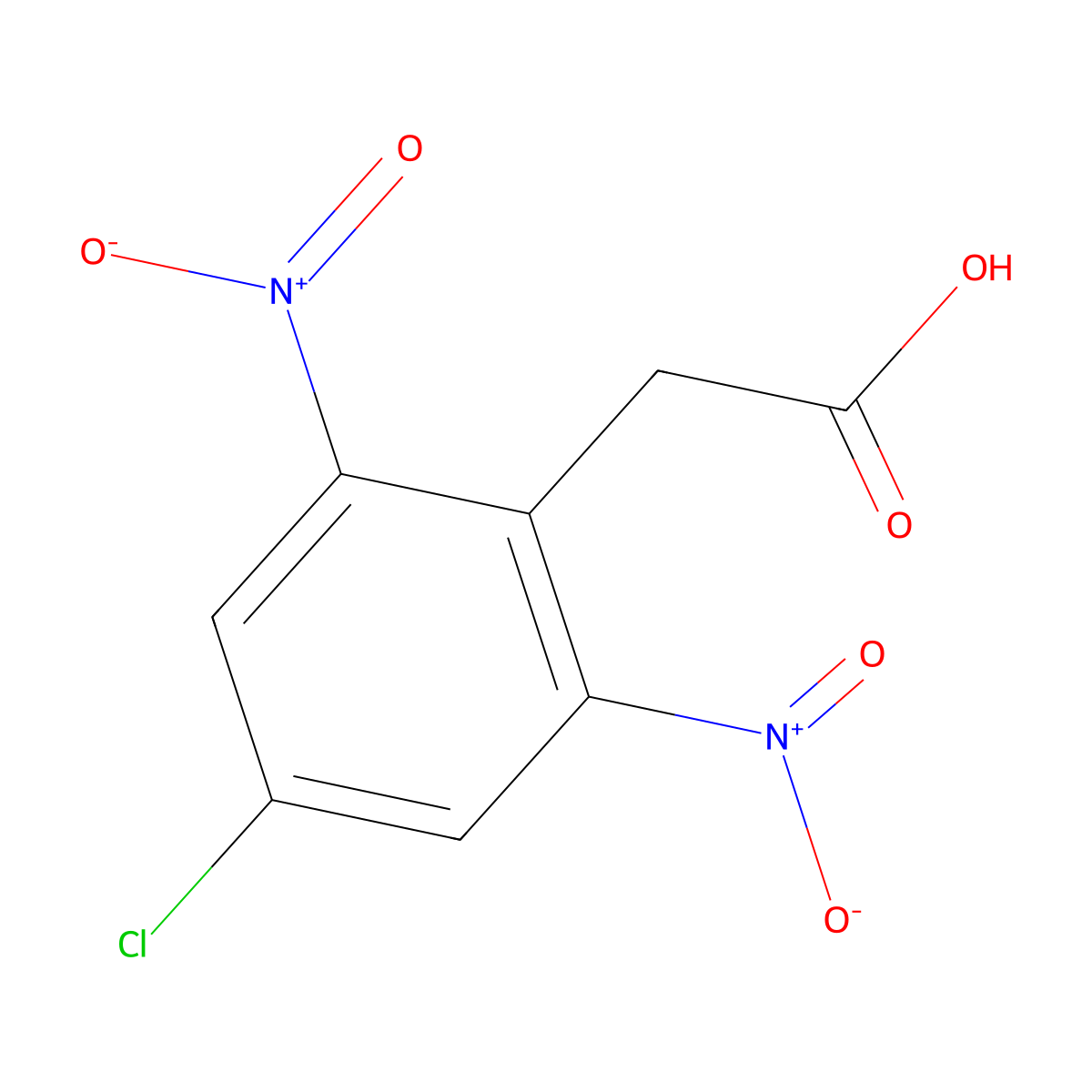 2-(4-Chloro-2,6-dinitrophenyl)acetic acid molecular structure, CAS 328014-91-1