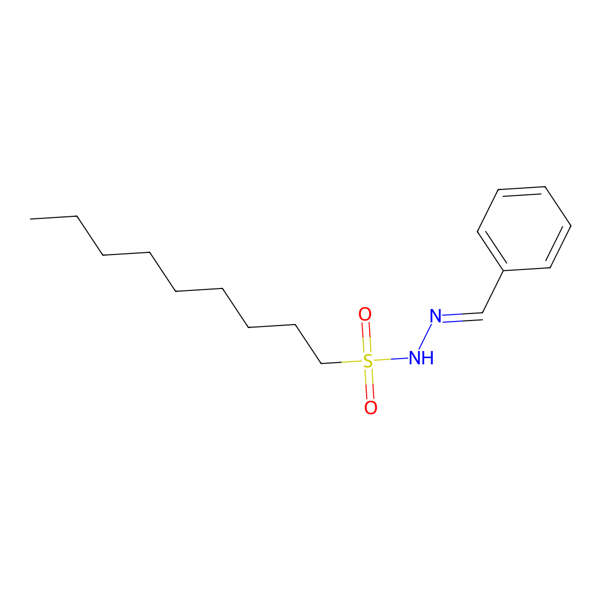 1-Nonanesulfonic acid, 2-(phenylmethylene)hydrazide molecular structure, CAS 328015-12-9