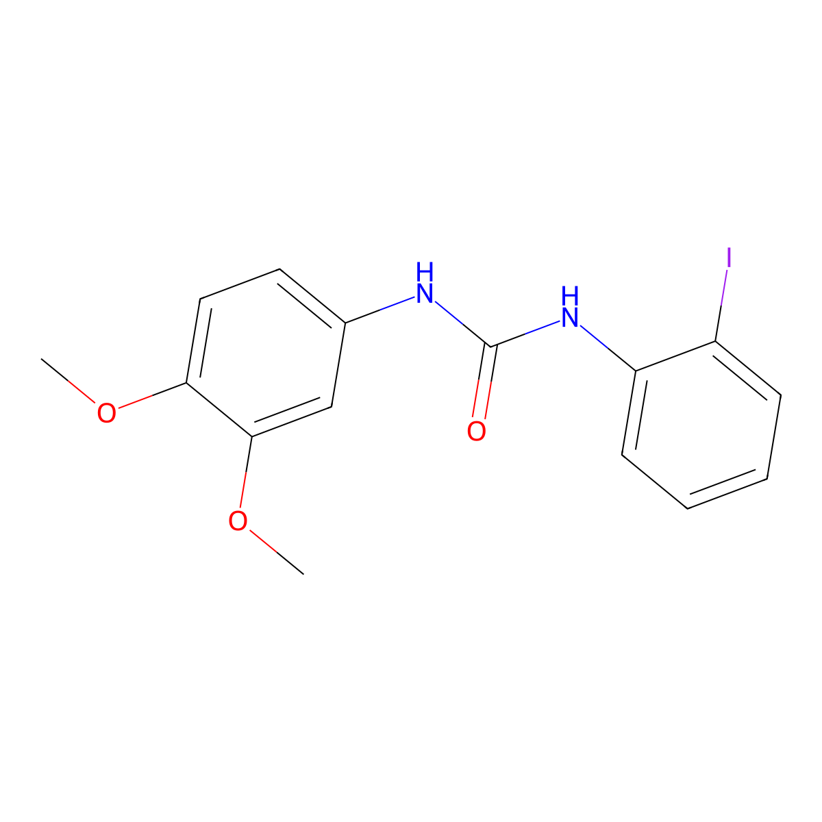 1-(3,4-Dimethoxyphenyl)-3-(2-iodophenyl)urea molecular structure, CAS 328015-94-7