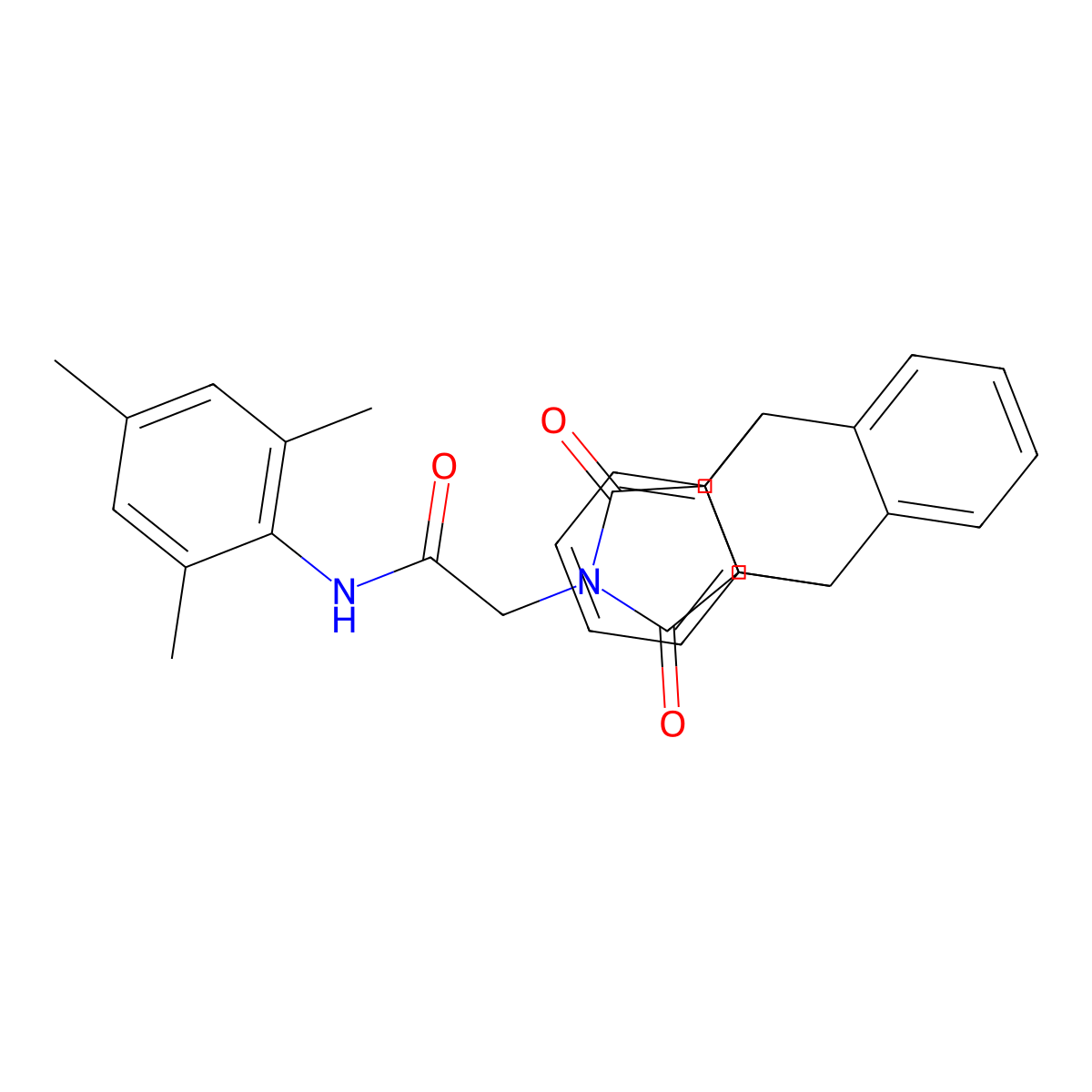 2-(12,14-dioxo-11,12,14,15-tetrahydro-9H-9,10-[3,4]epipyrroloanthracen-13(10H)-yl)-N-mesitylacetamide molecular structure, CAS 328016-01-9