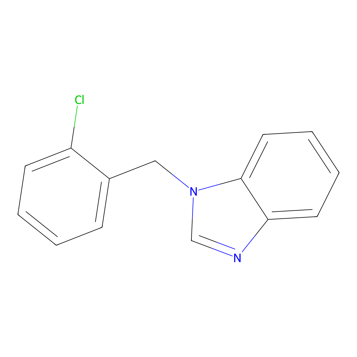 1-(2-chlorobenzyl)-1H-benzimidazole molecular structure, CAS 328016-11-1