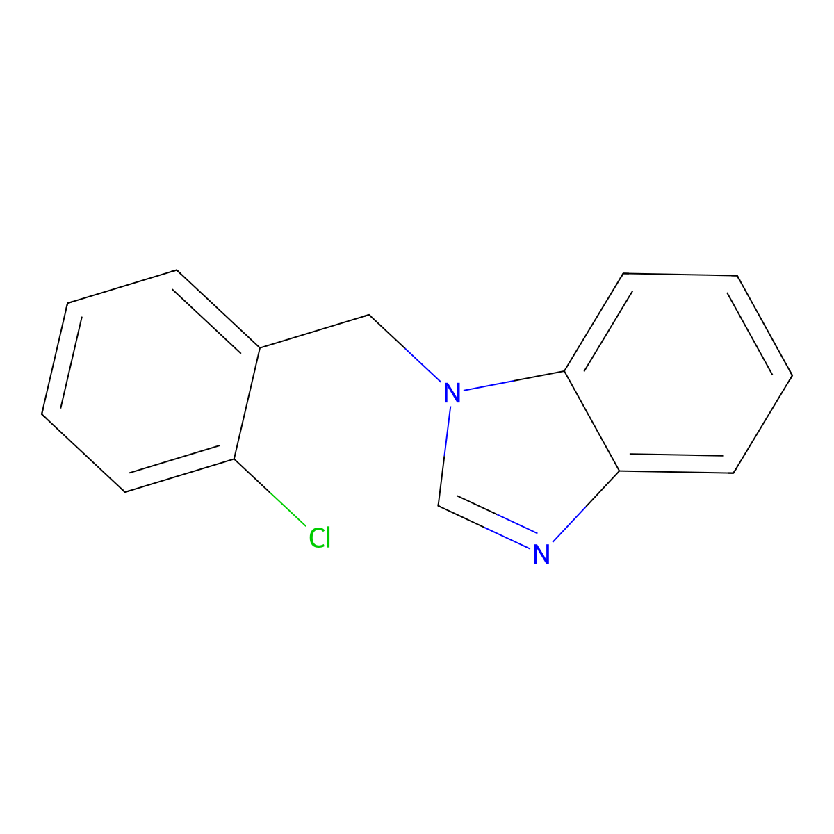 1-(2-chlorobenzyl)-1H-benzimidazole molecular structure, CAS 328016-11-1