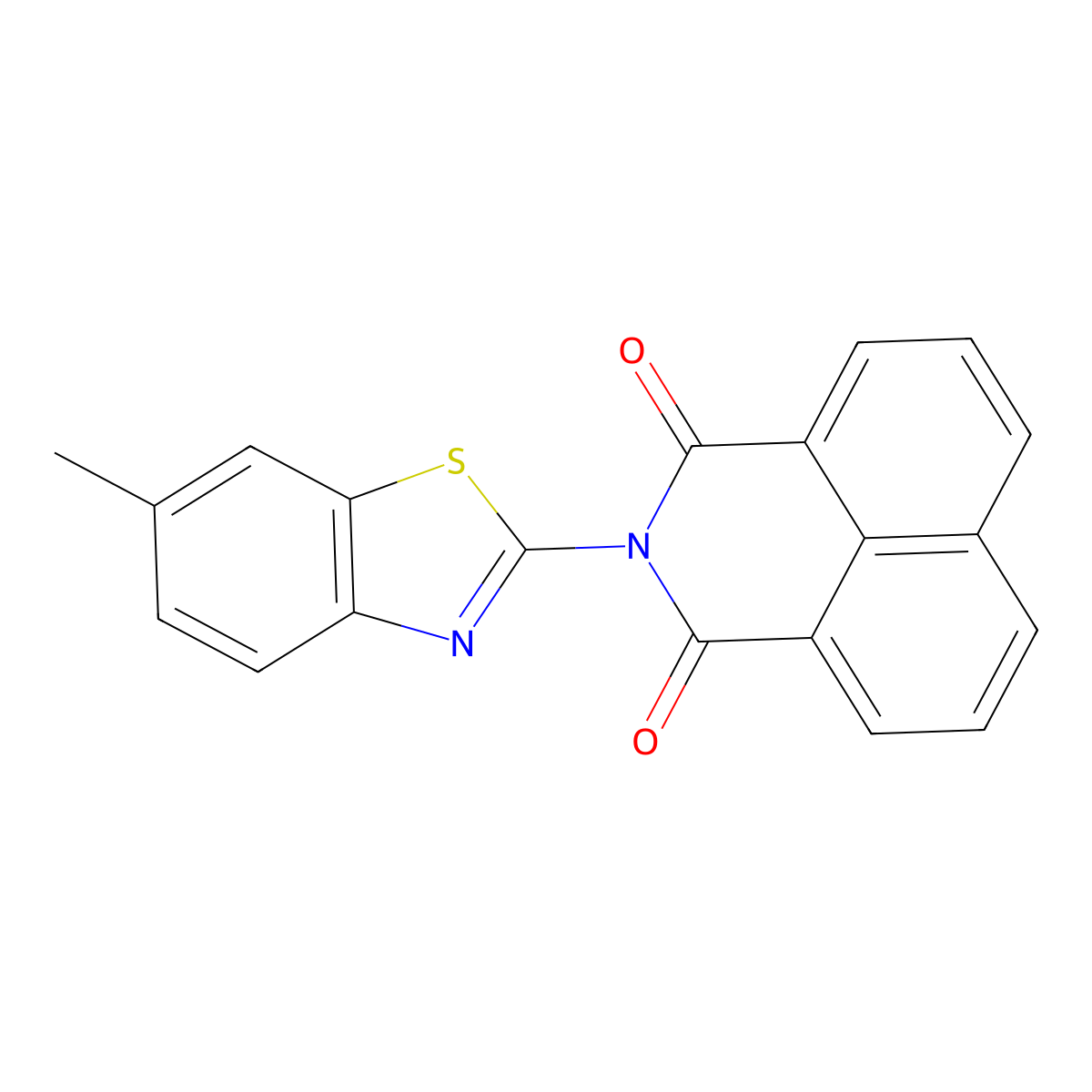 2-(6-methyl-1,3-benzothiazol-2-yl)-1H-benzo[de]isoquinoline-1,3(2H)-dione molecular structure, CAS 328016-15-5