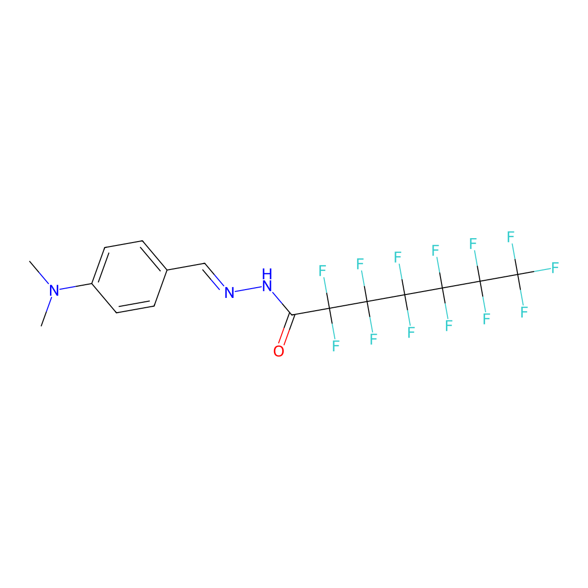 N'-{[4-(Dimethylamino)phenyl]methylidene}-2,2,3,3,4,4,5,5,6,6,7,7,7-tridecafluoroheptanehydrazide molecular structure, CAS 328016-16-6