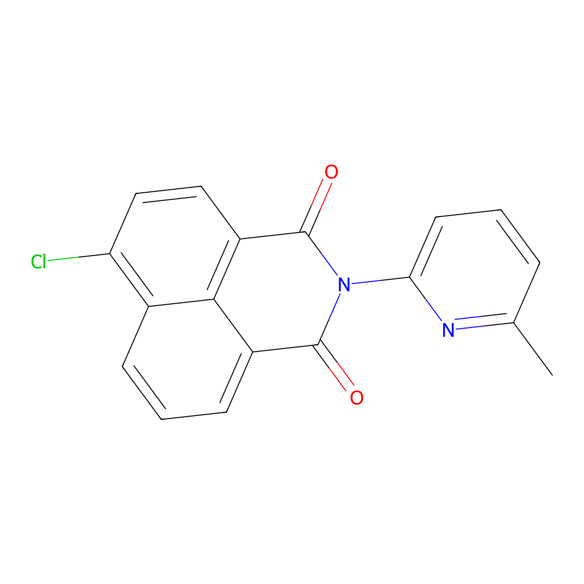 6-chloro-2-(6-methyl-2-pyridinyl)-1H-benzo[de]isoquinoline-1,3(2H)-dione molecular structure, CAS 328016-19-9